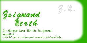 zsigmond merth business card